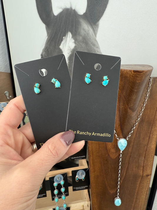 Gold Brantley Earrings by Turnback Pony