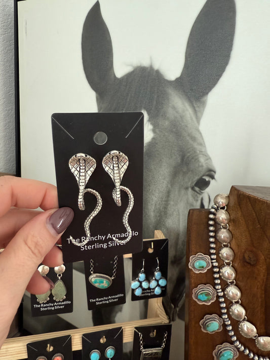 Cobra statement earrings