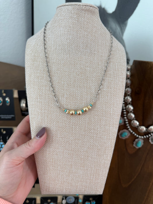 Two toned beaded necklace