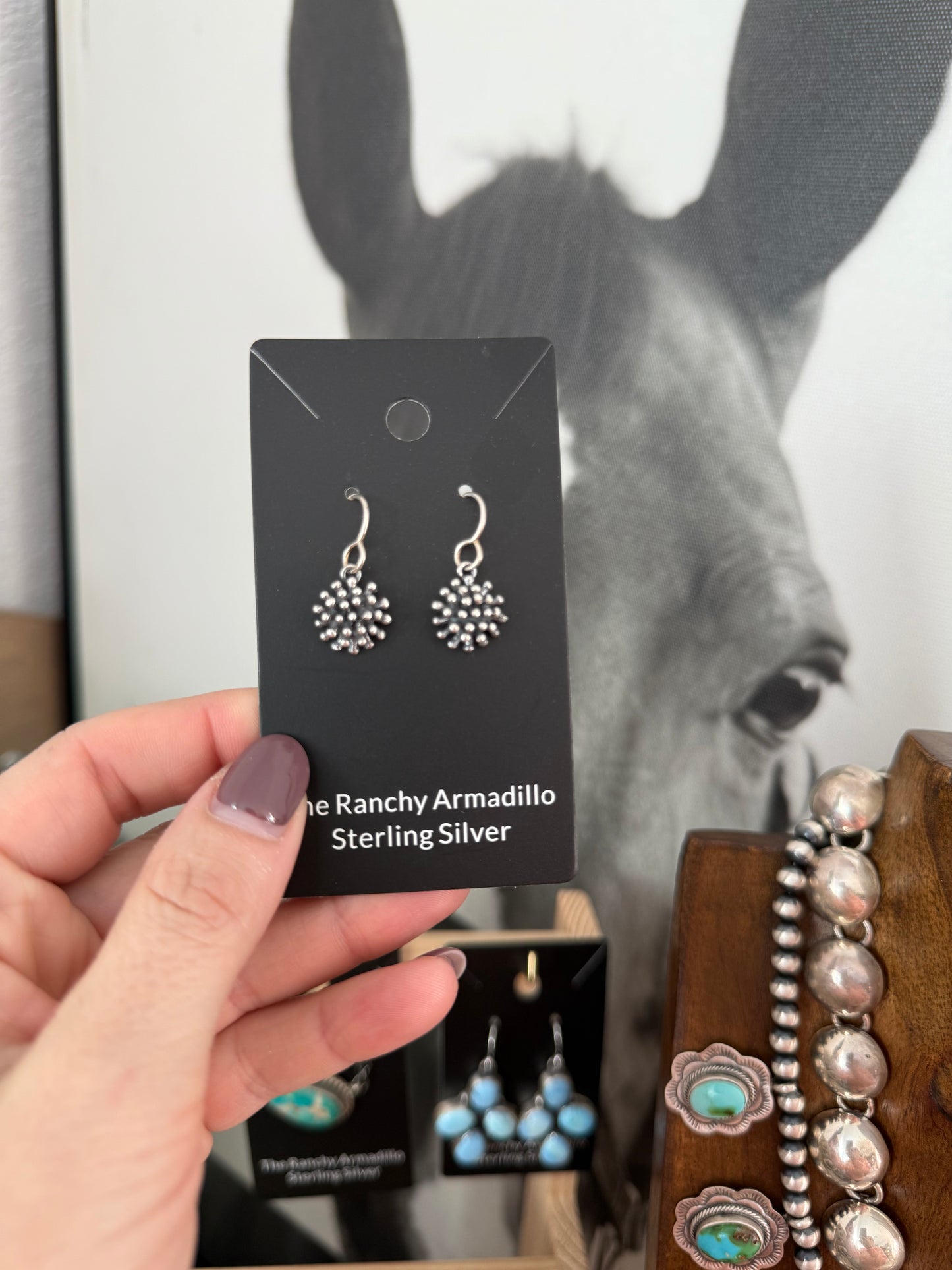 Sterling Abstract Dangle Earrings