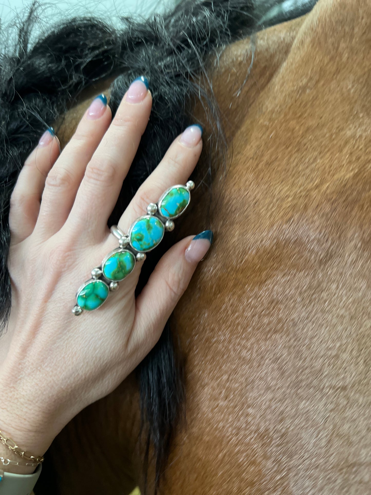Four Stone Sonoran Gold Statement Ring Adjustable