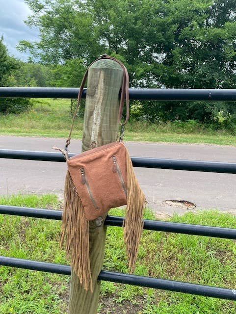 Leather Myra Western Fringe Bag - Crossbody