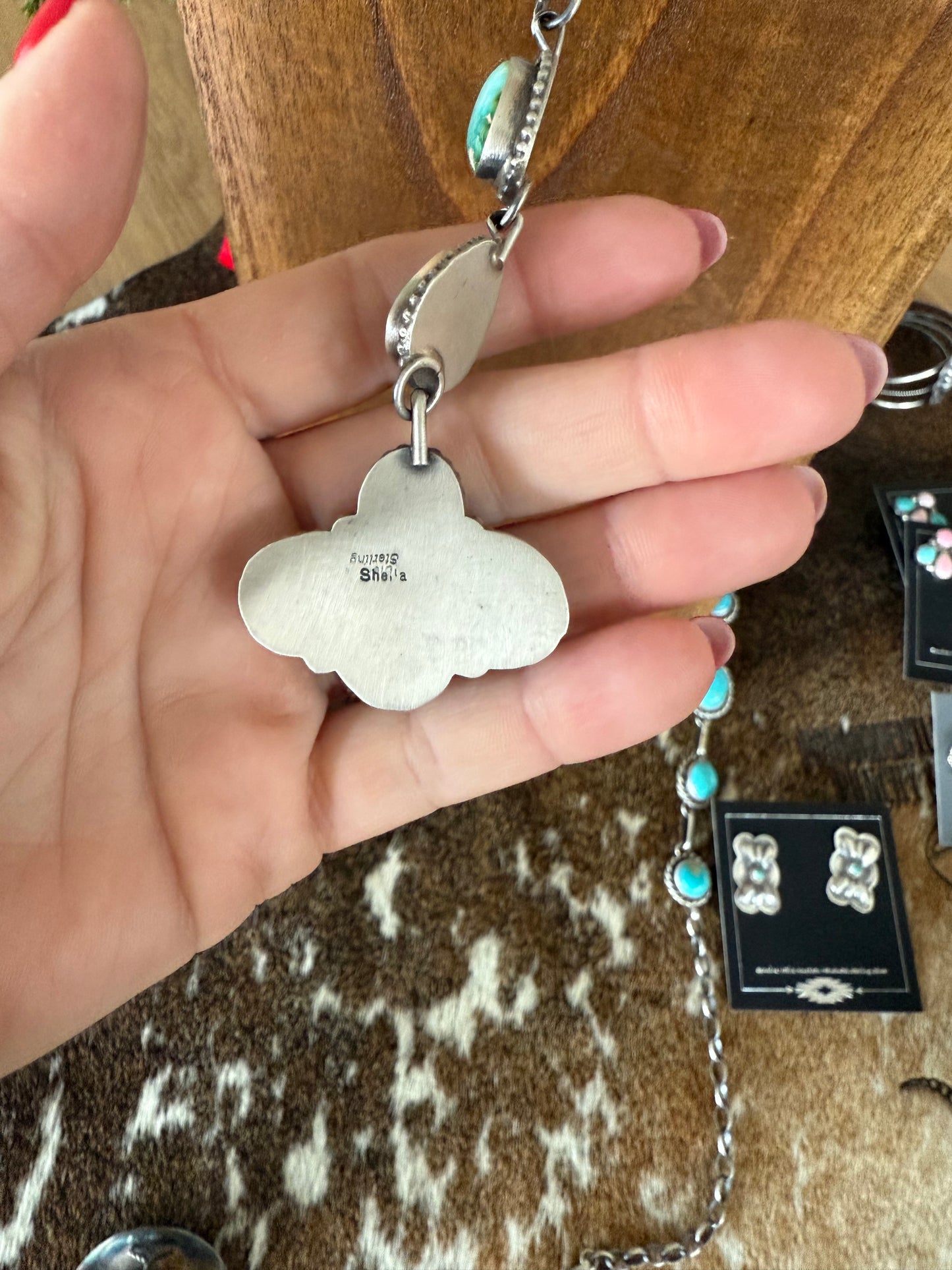 Stunning statement necklace in Sonoran gold with earrings