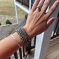 Desert pearl stretch bracelets