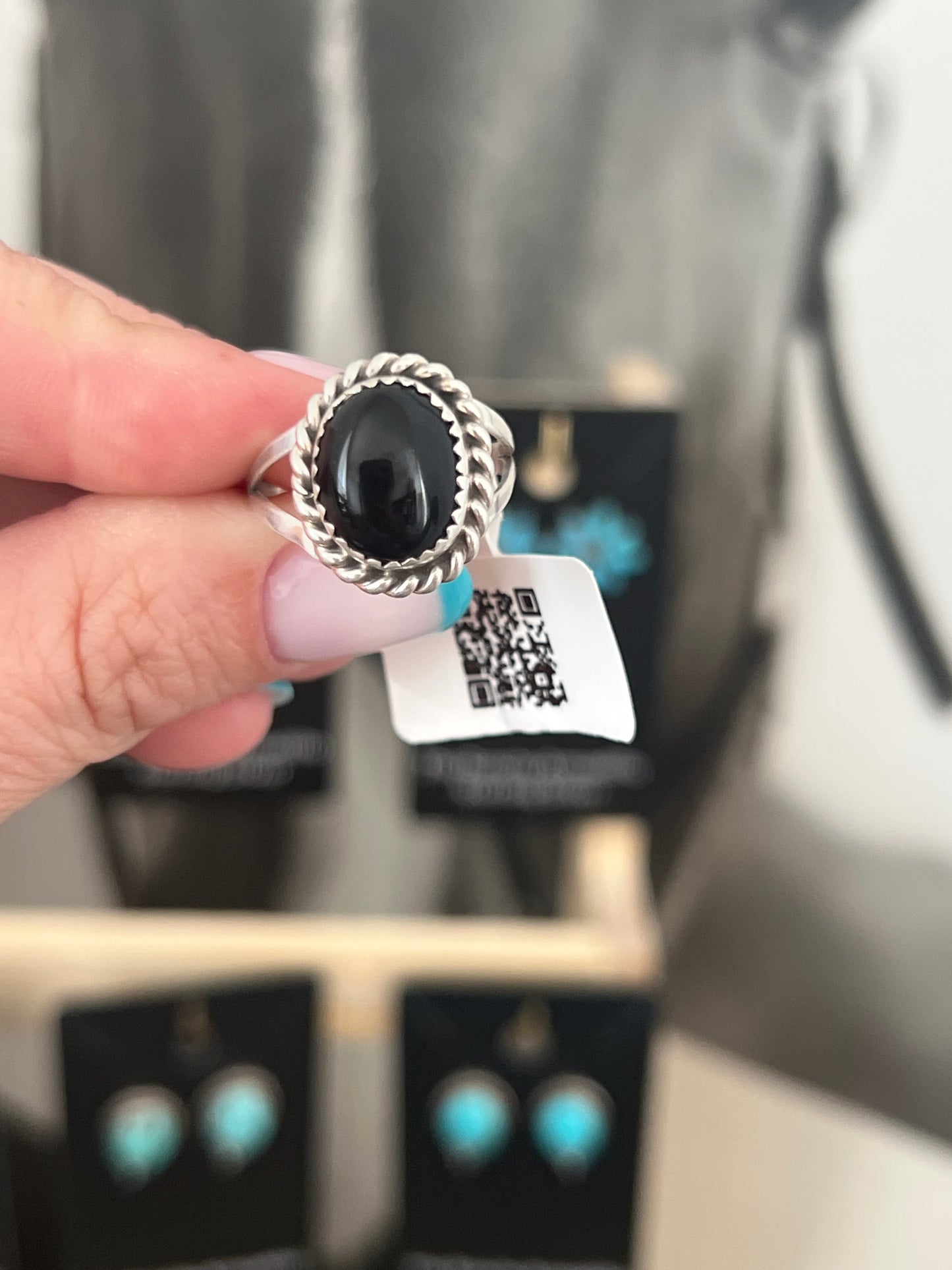 Size 8 Black Onyx ring