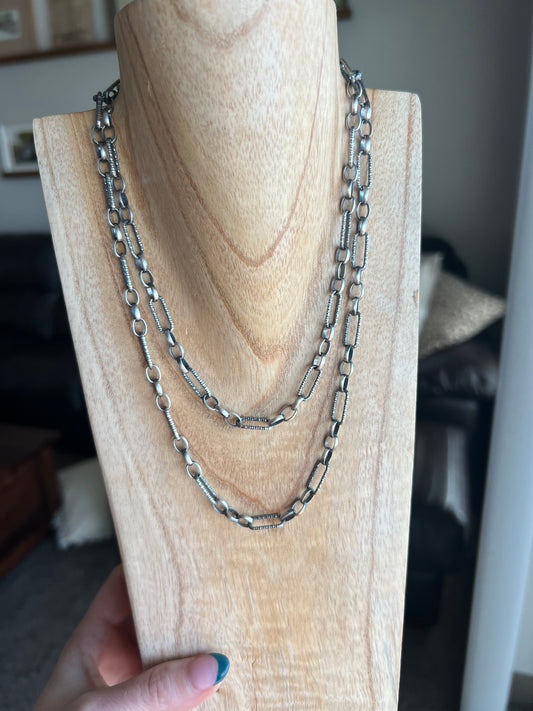 Diamond cut sterling silver chain 18” single chain