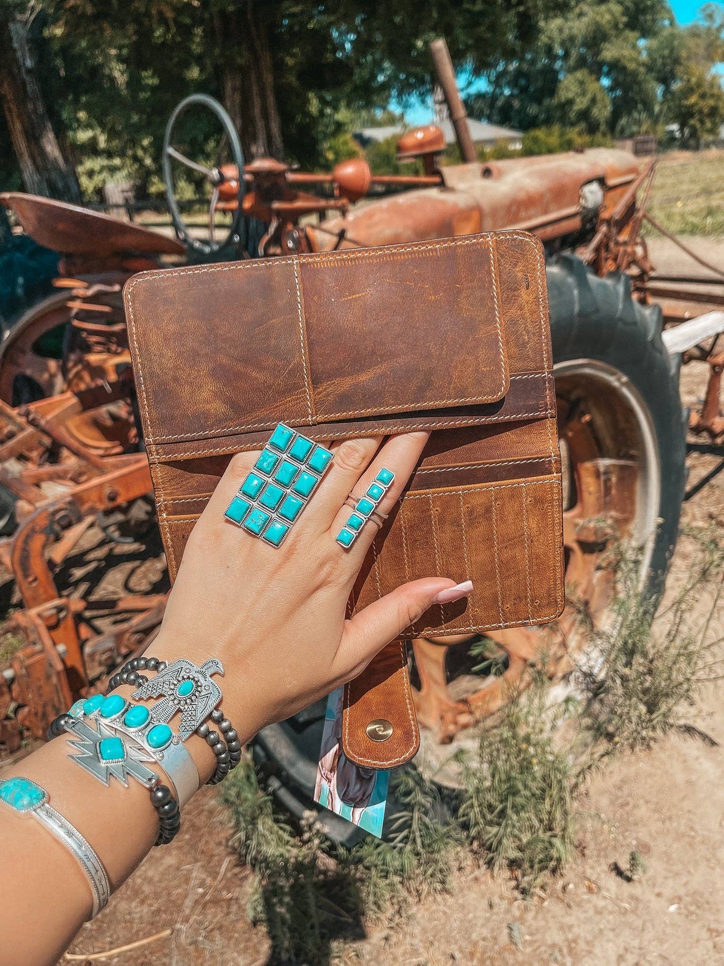 The Remington Cowhide Leather Tooled Wallet