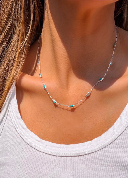 Speakeasy silver necklace