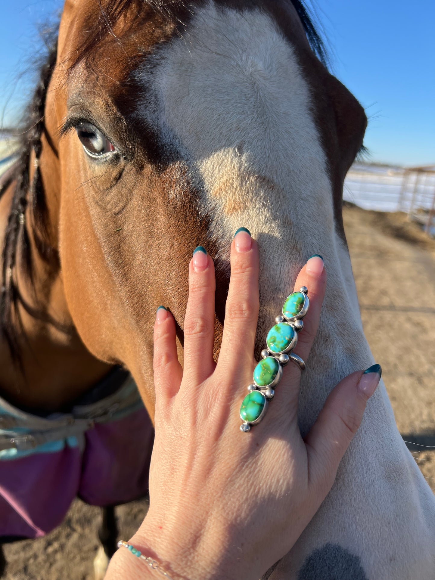 Four Stone Sonoran Gold Statement Ring Adjustable