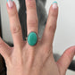 Kingman Turquoise Adjustable Ring
Signed Navajo MK