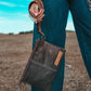 The Claudette Cowhide Leather Wristlet / Crossbody Purse