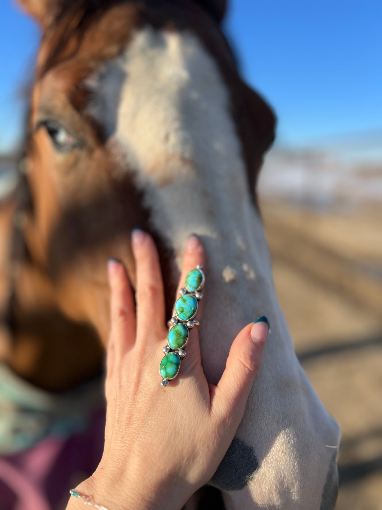 Four Stone Sonoran Gold Statement Ring Adjustable