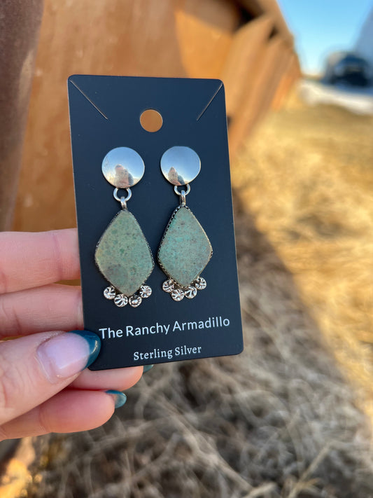 Selena Warner dangle earrings with Gaspeite