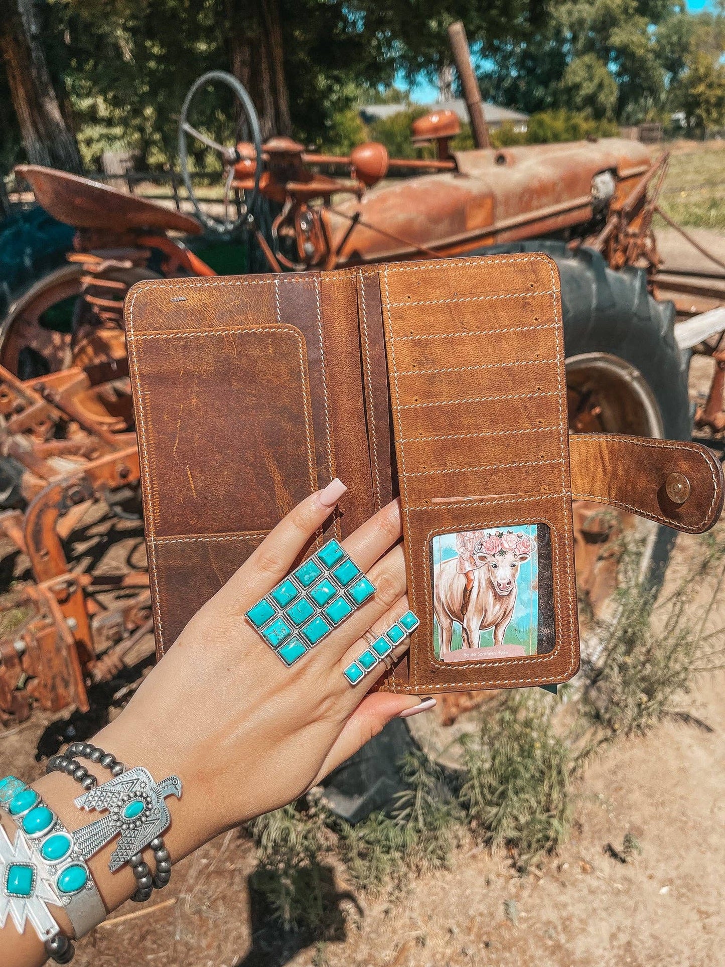 The Remington Cowhide Leather Tooled Wallet
