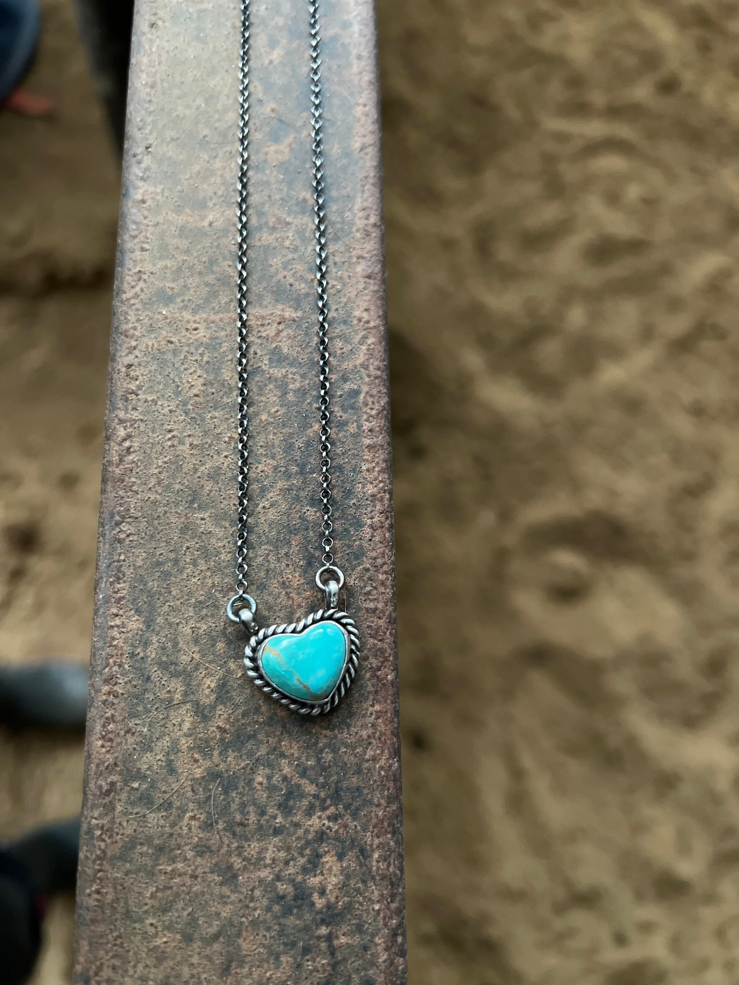 Dainty Kingman Heart Necklace by Johnny Dixon