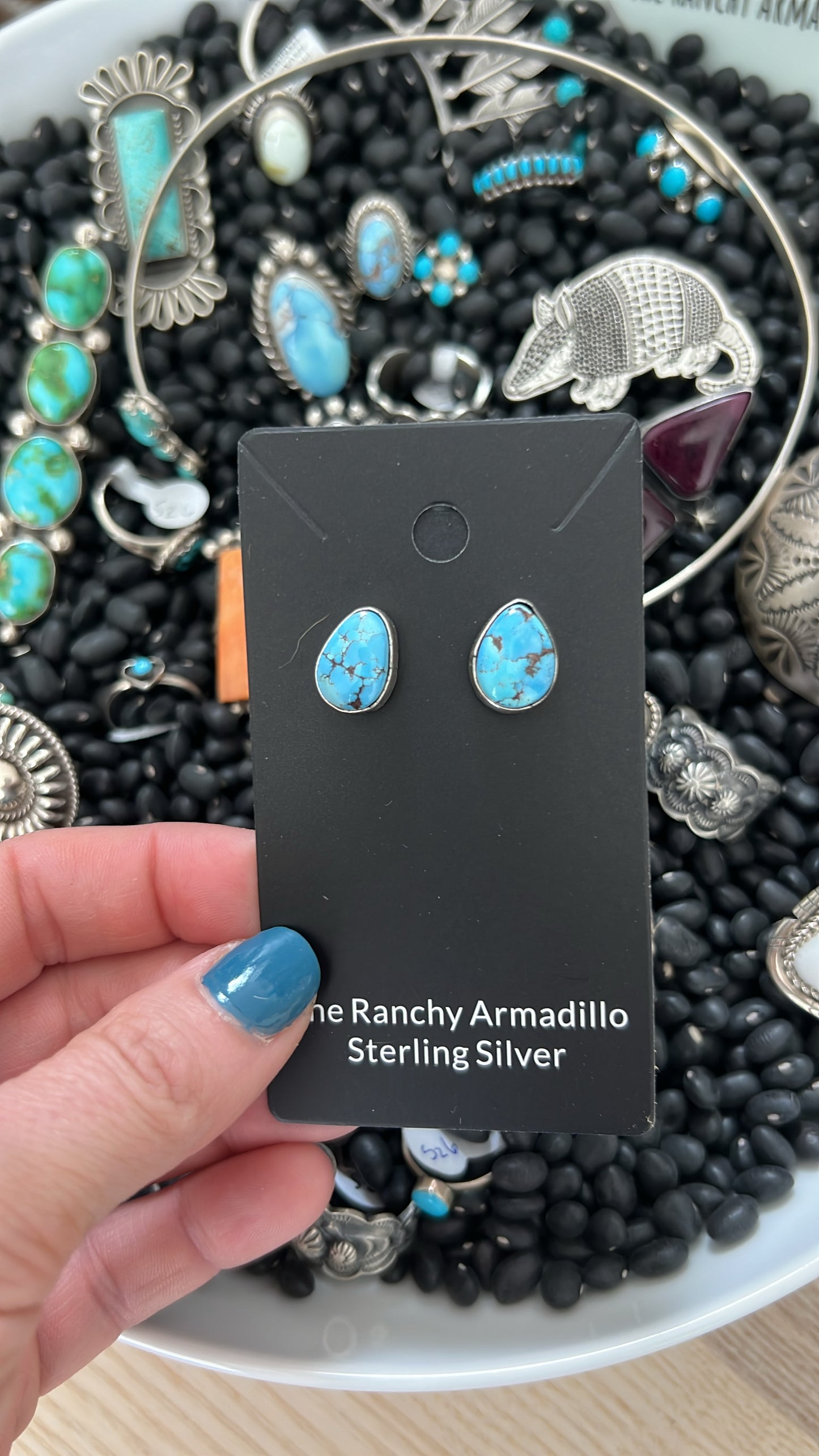 Golden hills studs by Marcella James Navajo