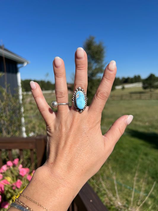 Golden Hills Oval ring by Robert Chakey size 7