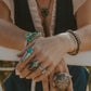 Beautiful half sphere statement ring, Navajo made and stamped adjustable
