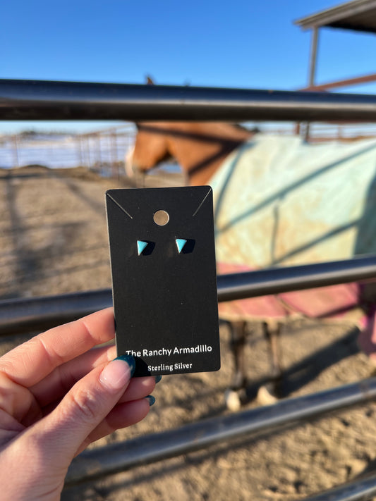 Dainty triangle studs