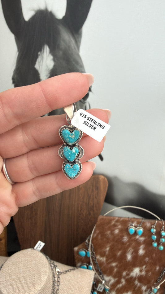 White Water 3-stone Pendant