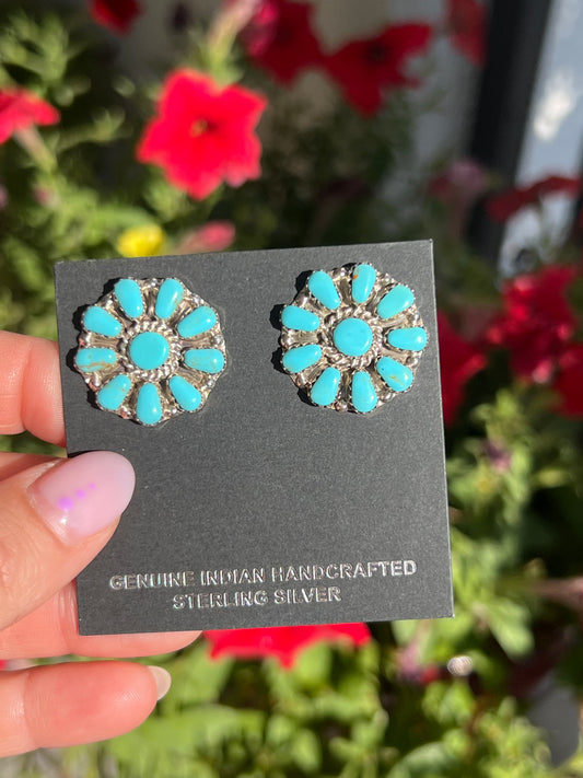 Flower Cluster studs by Navajo Juliana Benally