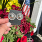Sterling silver Concho Earrings medium