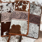 Authentic cowhide jewelry portfolios