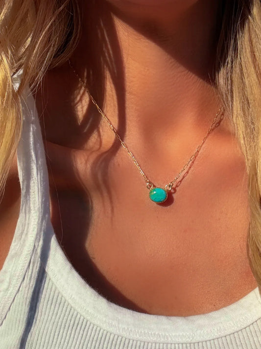 Maverick Gold and turquoise necklace