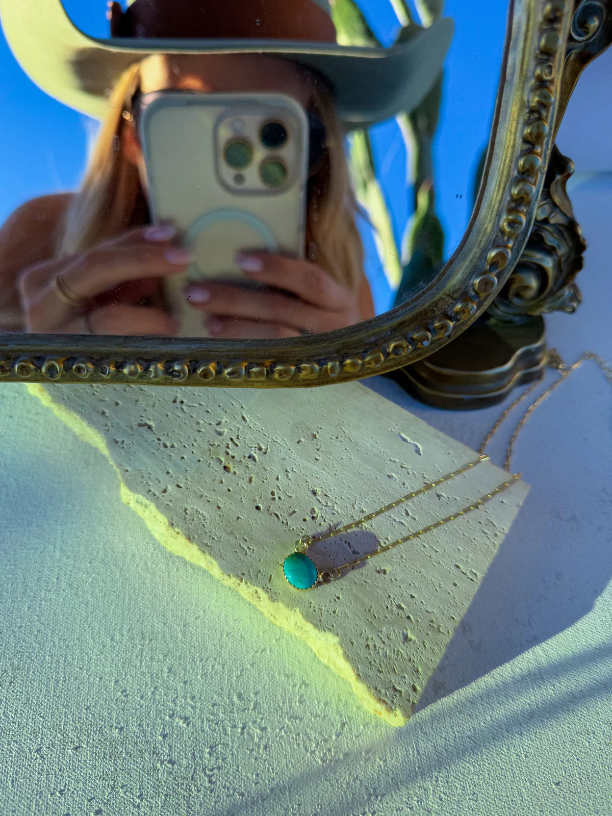 Maverick Gold and turquoise necklace