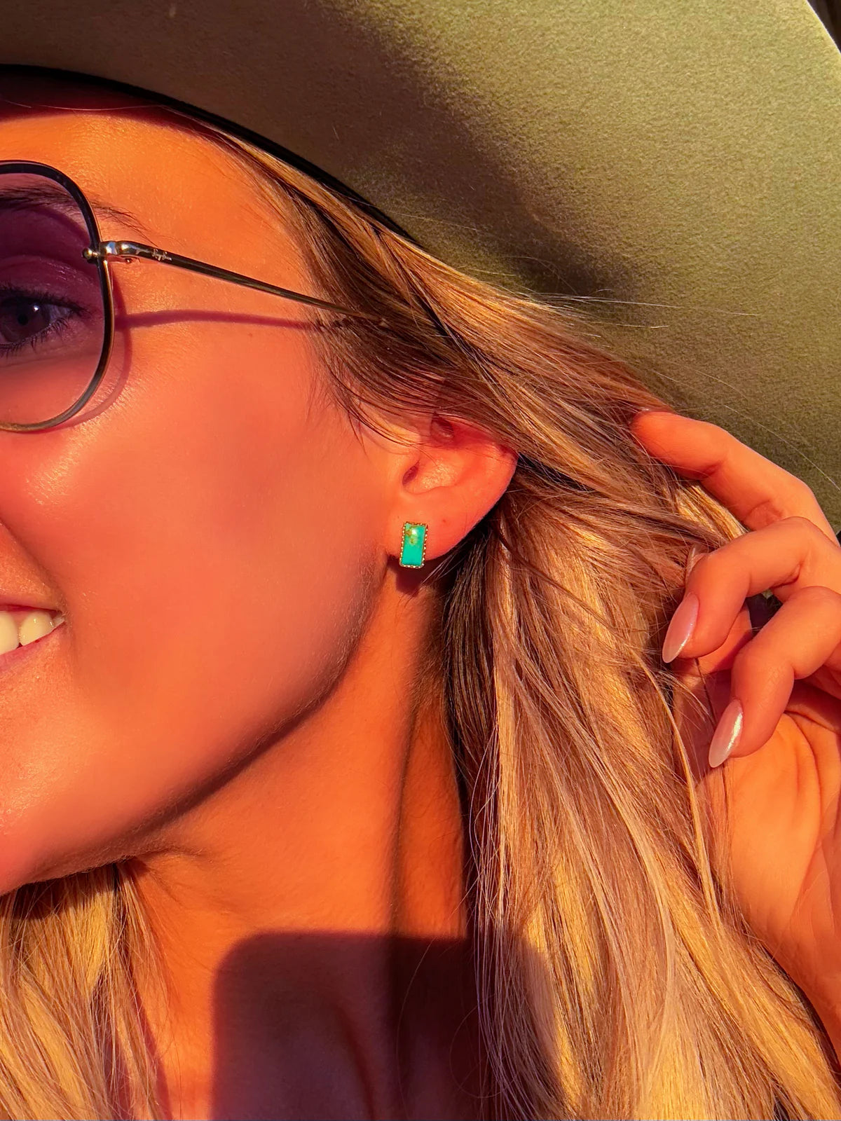 Turquoise Bar earrings