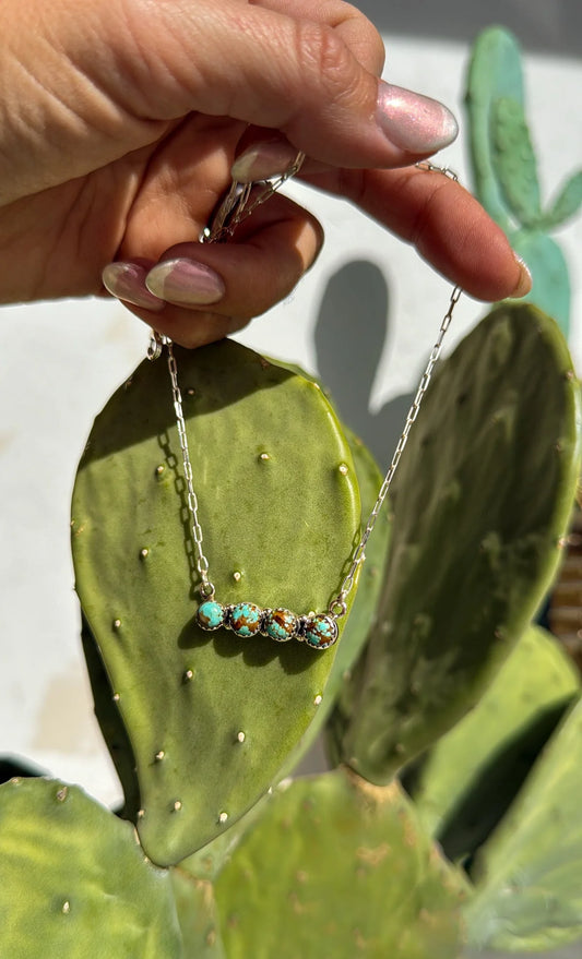 Indigo Authentic Turquoise necklace by Turnback Pony