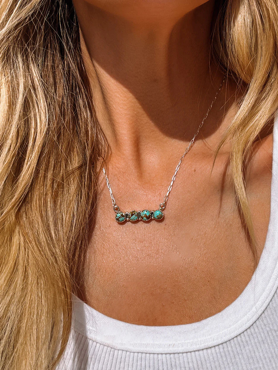Indigo Authentic Turquoise necklace by Turnback Pony