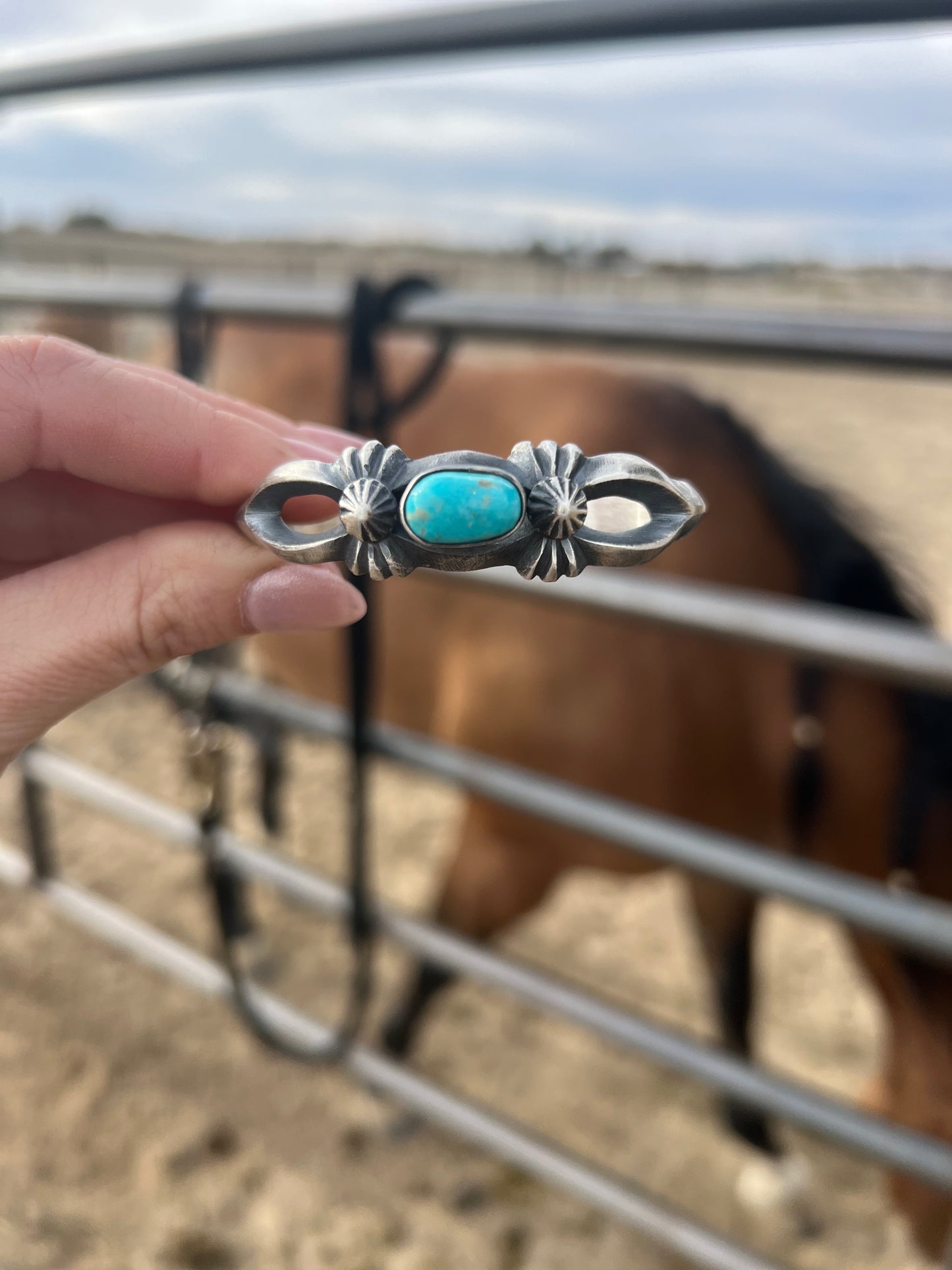 Chimney Butte Navajo Sterling and Kingman cuff