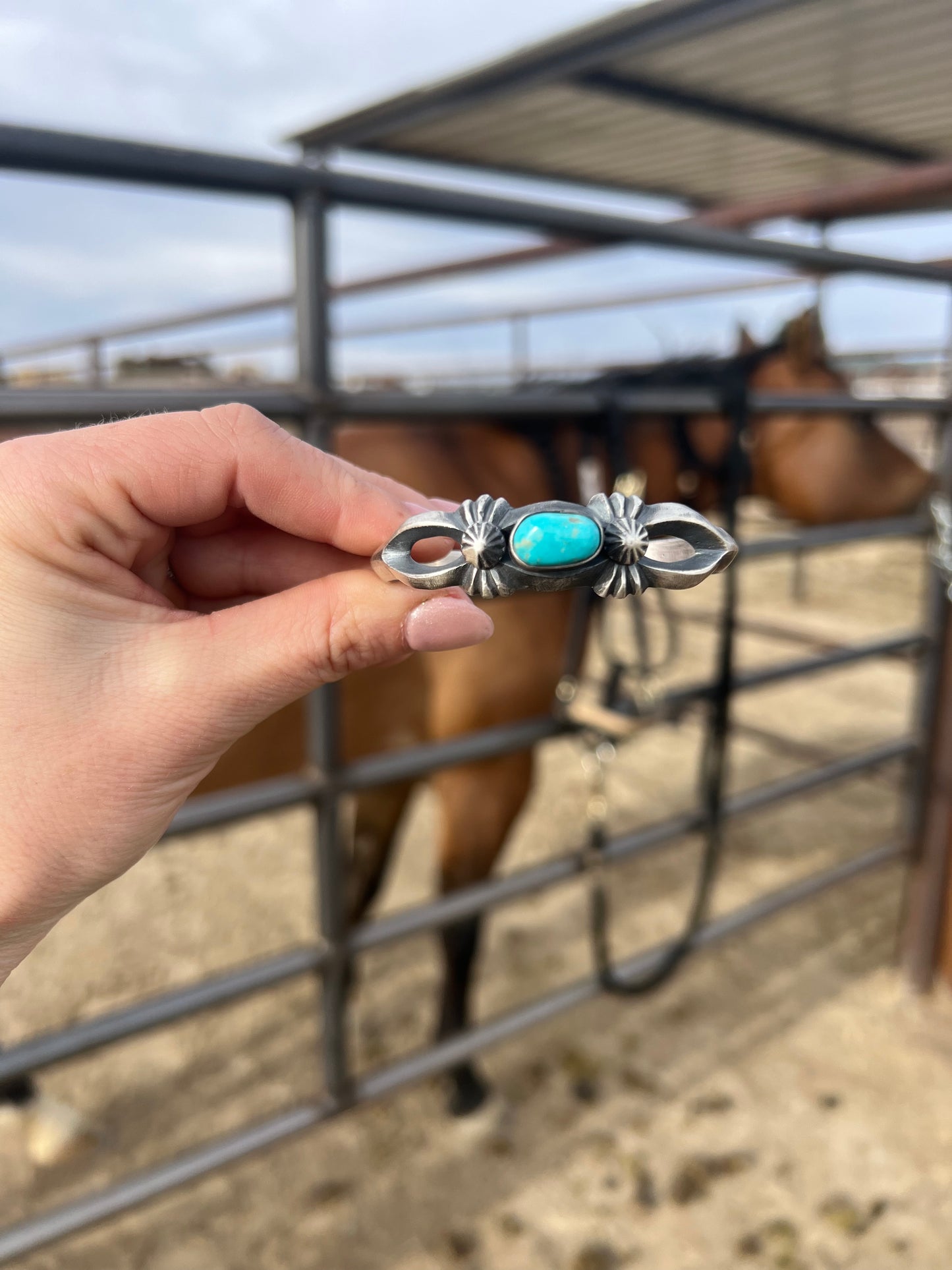 Chimney Butte Navajo Sterling and Kingman cuff
