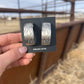 Chimney Butte Navajo Large Half Hoops sterling silver