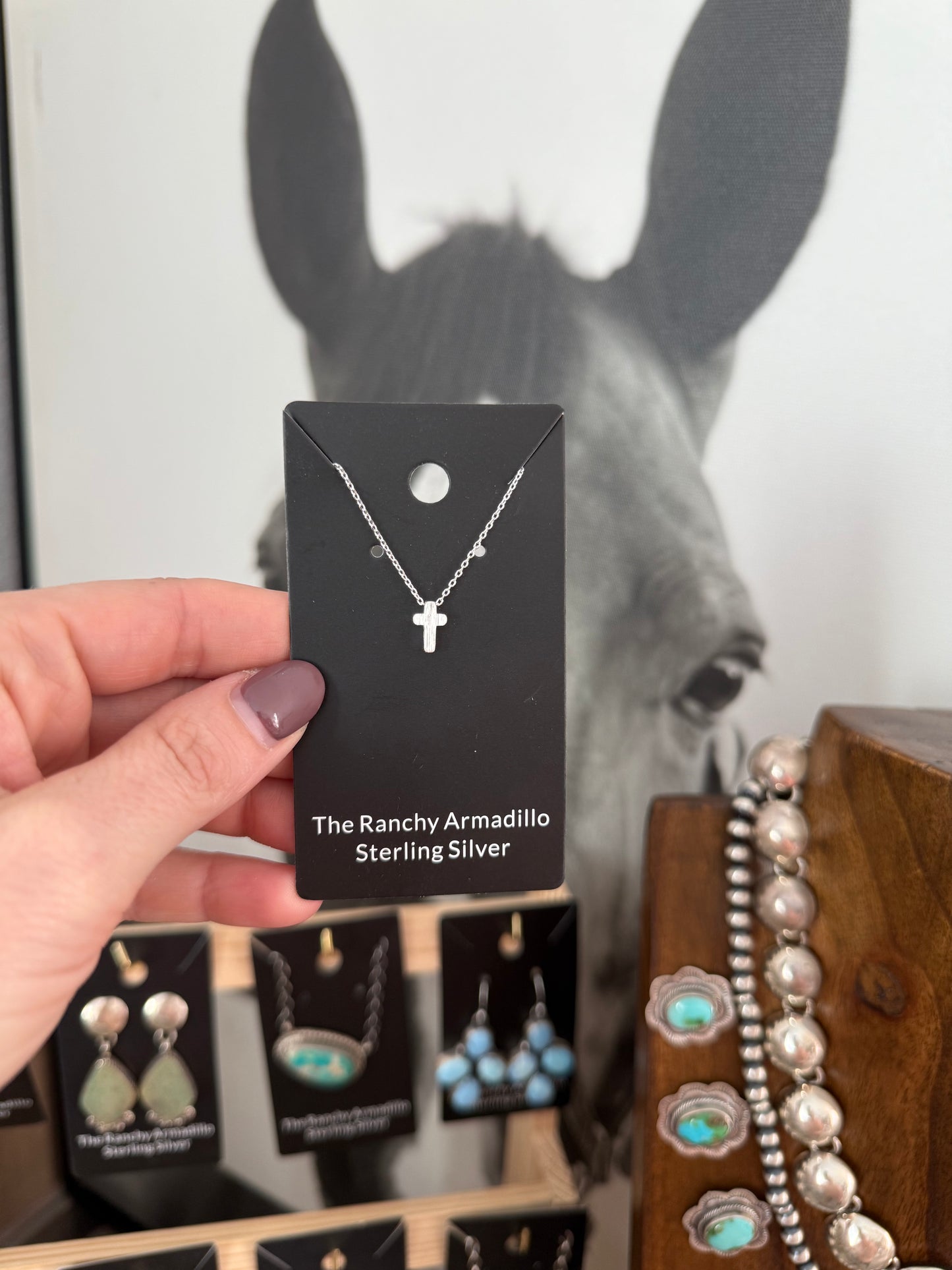 Sterling Silver Dainty Cross Necklace by Turnback Pony