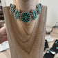 Alicia Wilson Bib style Choker necklace Kingman Turquoise Navajo made