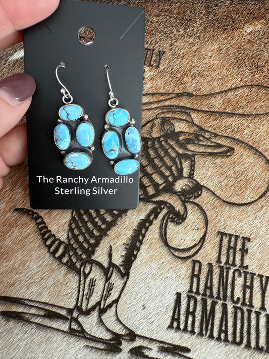 Golden Hills dangle earrings  by Navajo Ella Peters