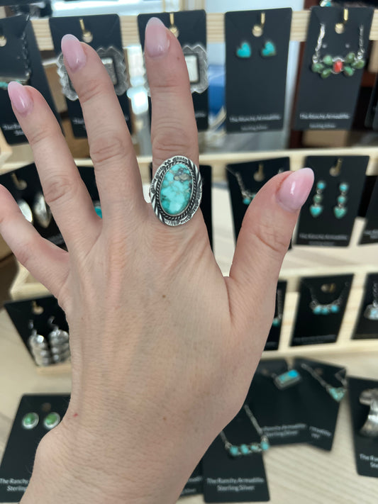 White Water Ring size 7.5 Navajo made