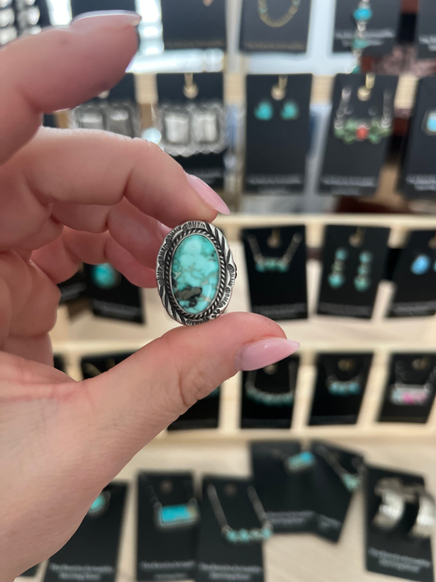 White Water Ring size 7.5 Navajo made