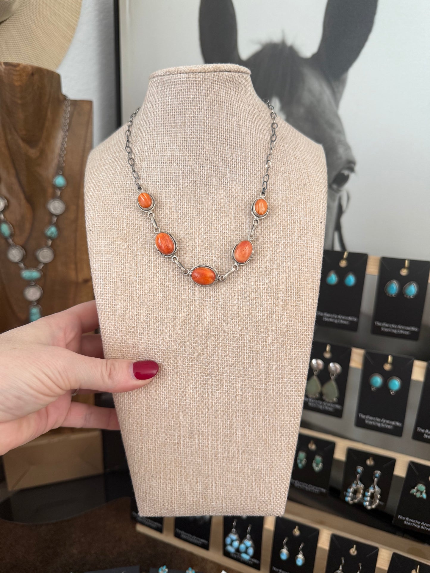 Orange Spiny Necklace