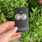 Sterling silver Concho Earrings medium