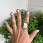White Buffalo Ring size 7 by Navajo artist John Skeets