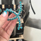 Faux turquoise small claw clip