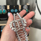 Faux white buffalo large claw clip