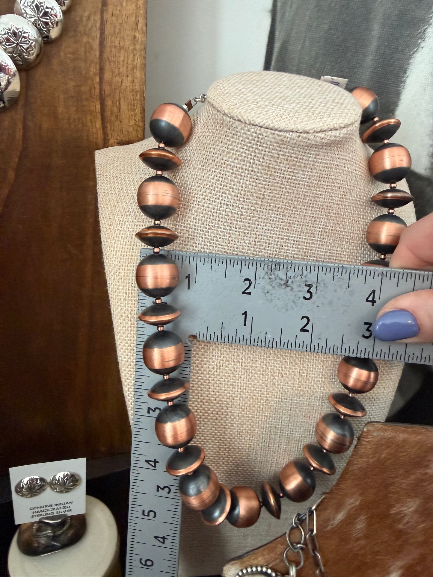 Navajo Strung Large Copper pearls