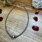 3mm with 10mm saucer sterling silver choker necklace 14” with 2” extension