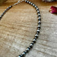 6mm/3mm sterling silver pearl necklace 14” choker with 2” extension