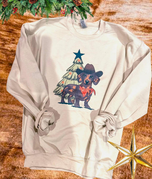 Merry weenie Christmas pullover