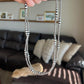 14” sterling silver desert pearls hand strung